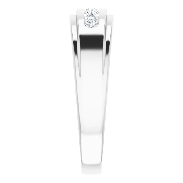 0.20 ctw Channel Set Round Diamond Men's Ring