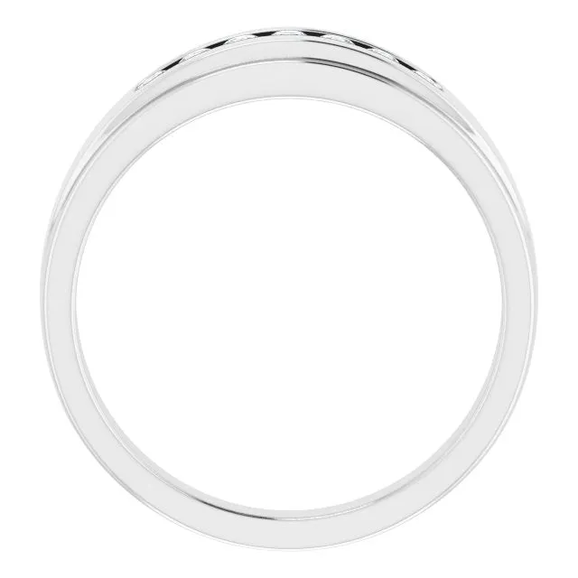 0.20 ctw Channel Set Round Diamond Men's Ring