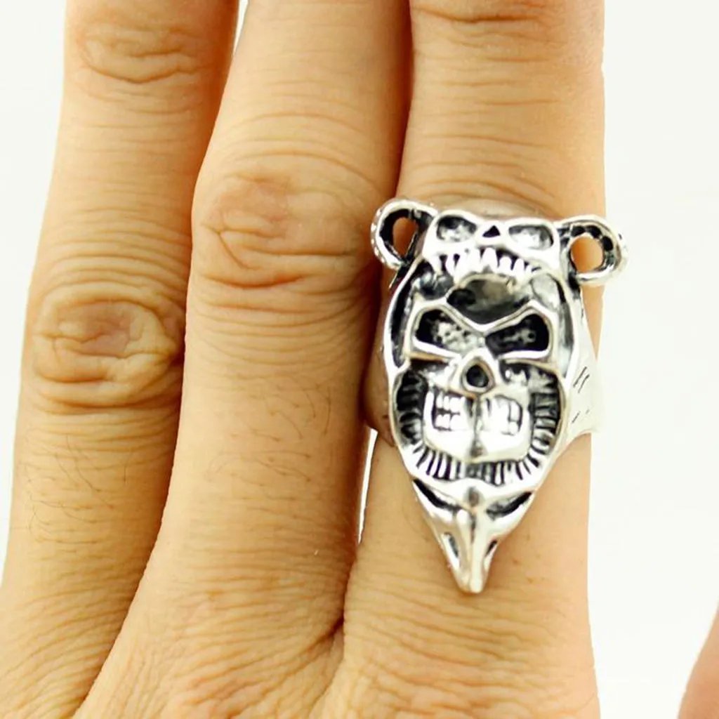 10 Pcs Top-Quality Skull Gothic Rings