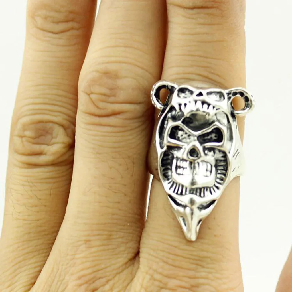 10 Pcs Top-Quality Skull Gothic Rings
