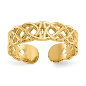 10K Yellow Gold Celtic Toe Ring