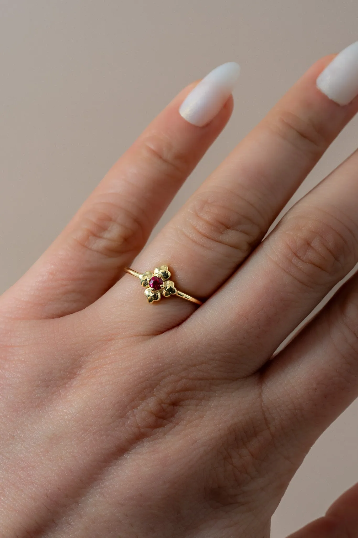 14K Ruby Clover Talavera Ring