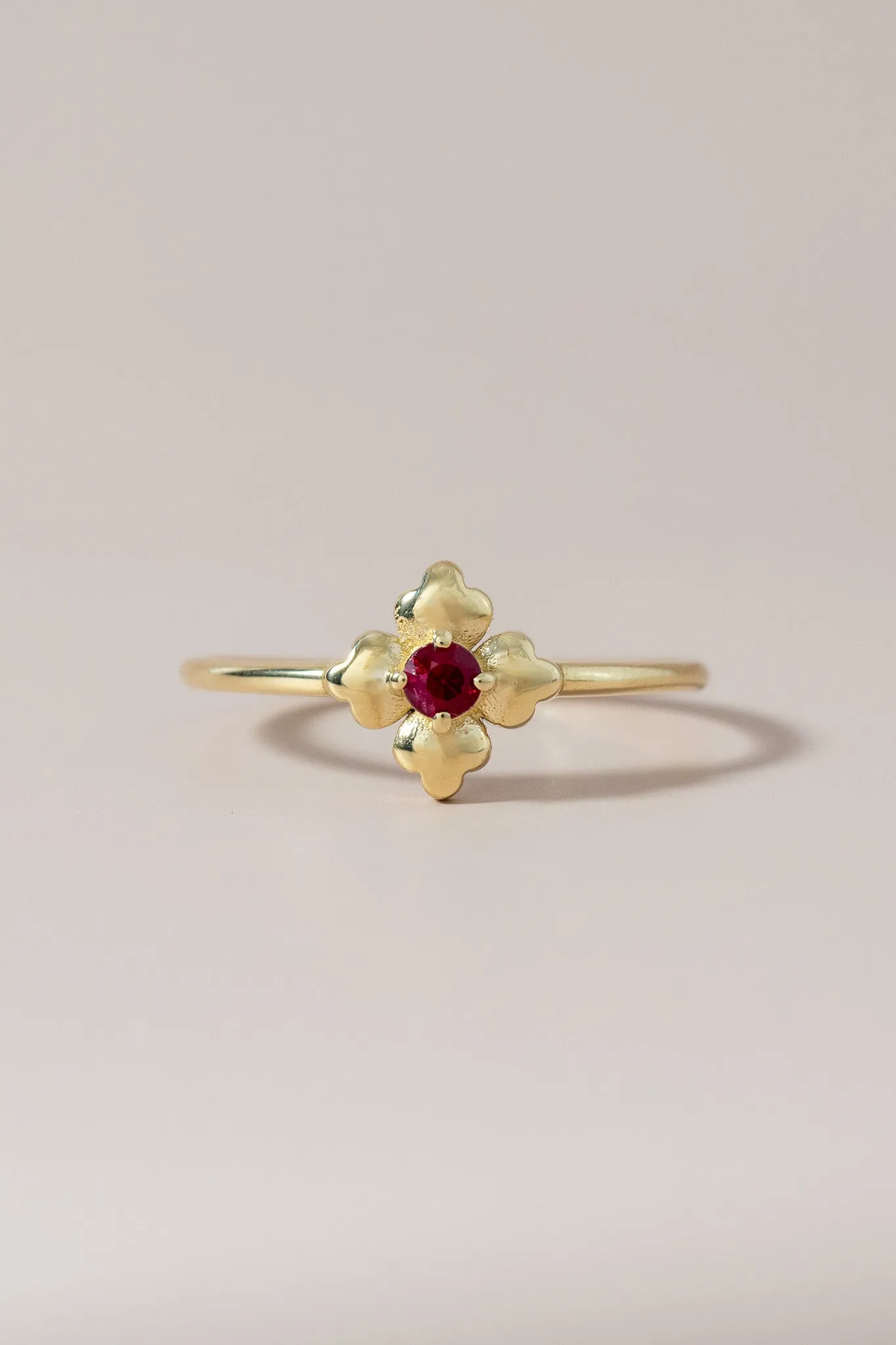 14K Ruby Clover Talavera Ring