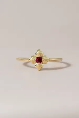 14K Ruby Clover Talavera Ring