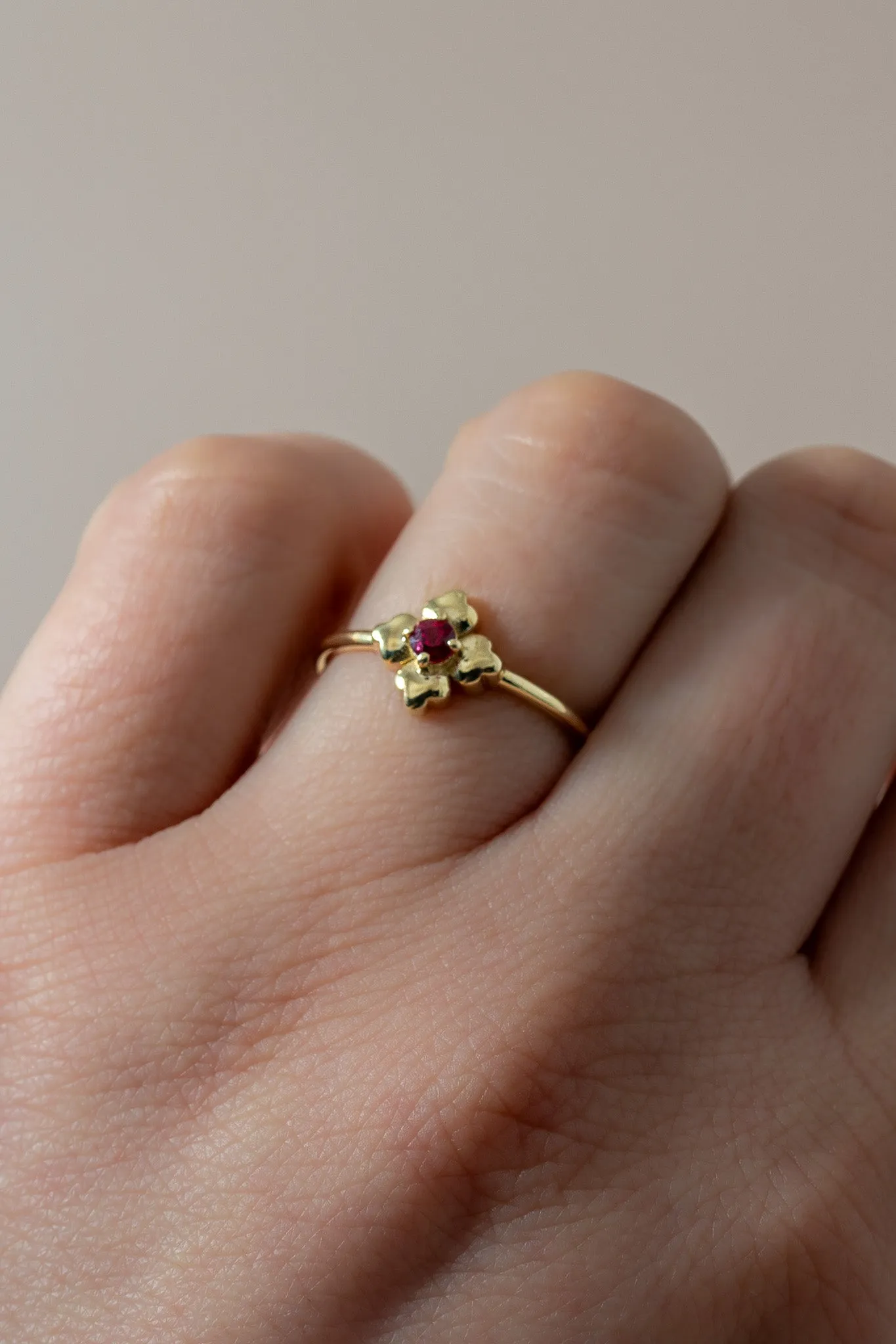 14K Ruby Clover Talavera Ring