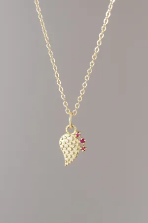 14K Ruby Tunas Nopalito Necklace 