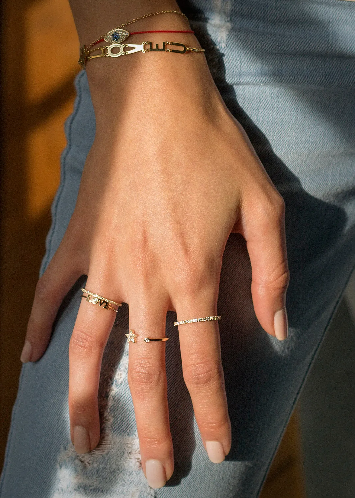 14KT GOLD DIAMOND RING GUARD