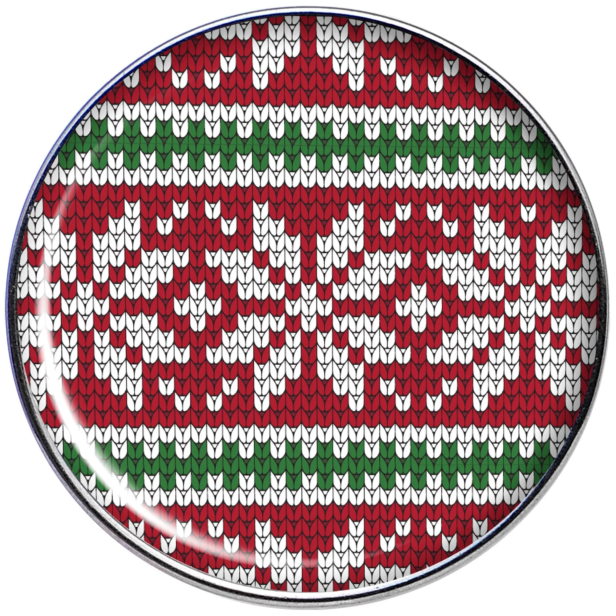 16 Gauge 1/4 Red Green Christmas Sweater Tragus Cartilage Earring