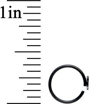 20 Gauge 5/16 Black IP Girly Bow Nose Hoop