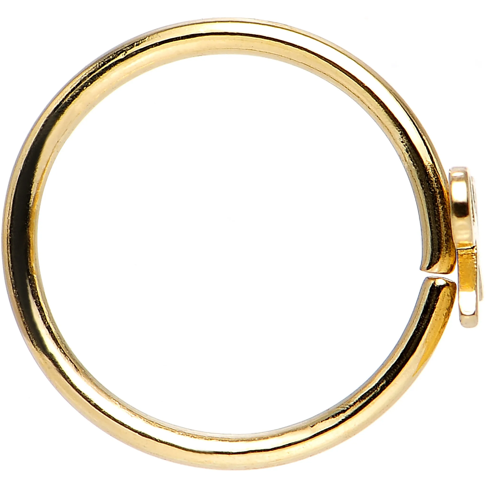 20 Gauge 5/16 Gold IP Girly Bow Nose Hoop
