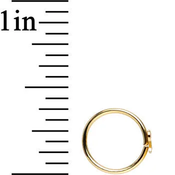 20 Gauge 5/16 Gold IP Girly Bow Nose Hoop