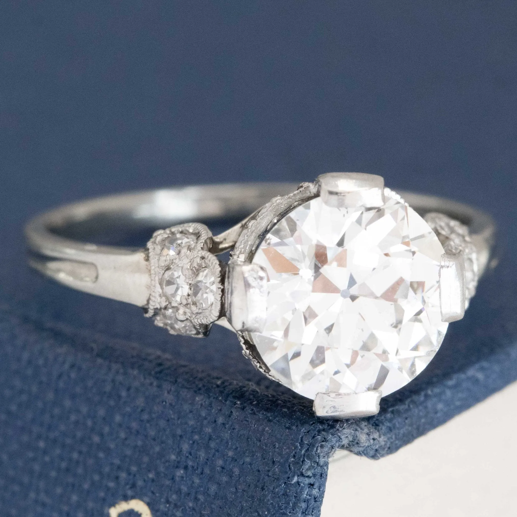 2.23ct Edwardian Old European Cut Diamond Solitaire