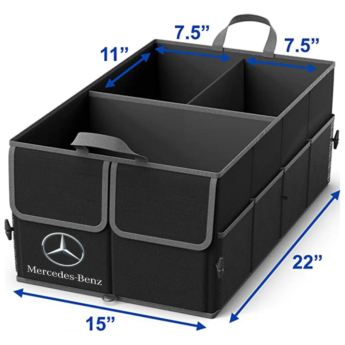 3-Compartment Cargo Trunk Storage Organizer, Custom For Cars