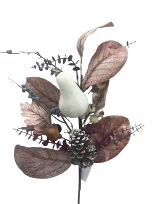 30" Mixed Gourd Spray: Ivory, Brown - 84493