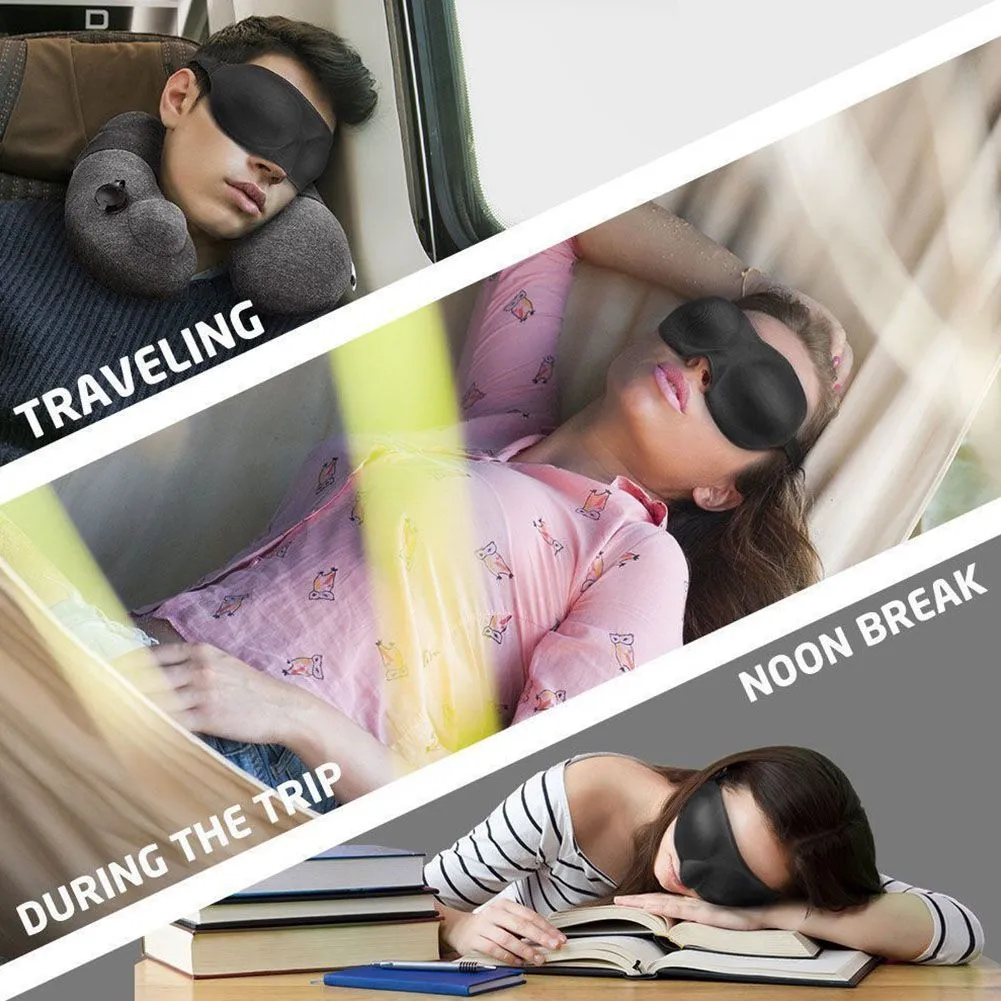 3DTravel Sleep Eye Mask Eyepatch Memory Foam Padded Shade Sleeping Blindfold