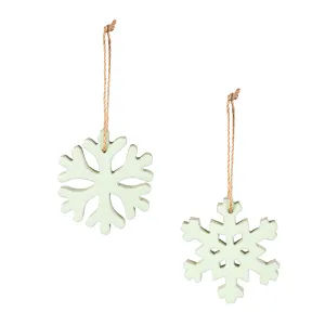 4" Wood Snowflake Ornament,3otw427