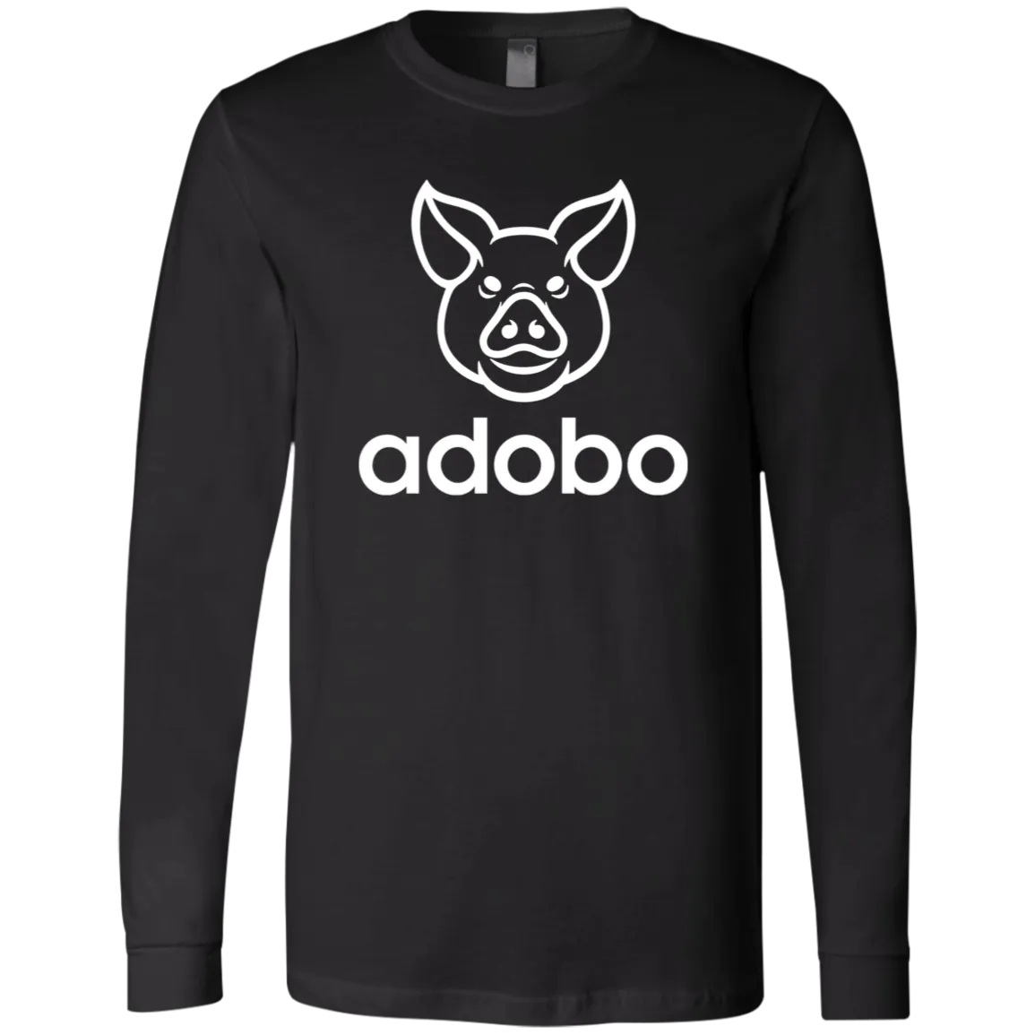 Adobo Pig Head Mens Jersey Long Sleeve T-Shirt