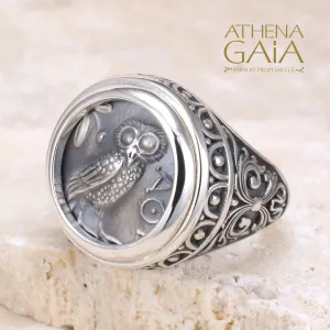 Athena's Owl Ring