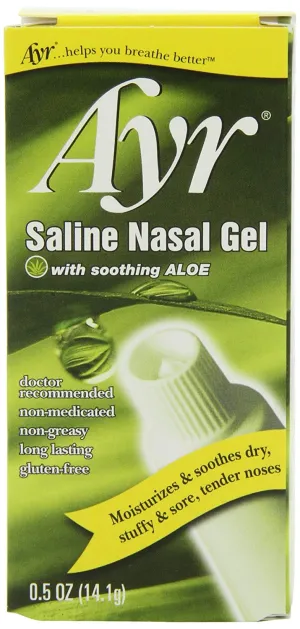 Ayr Saline Nasal Gel, With Soothing Aloe, 0.5 Ounce Tube