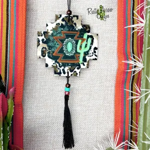 Aztec Cactus Turquoise Air Freshener