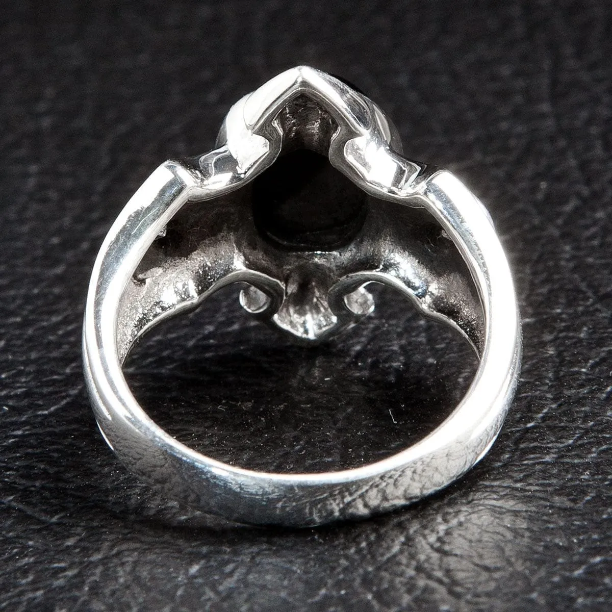 Black Onyx Sterling Silver Mens Ring