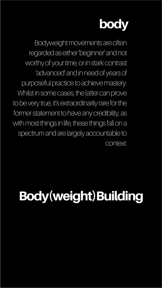 Body(weight) Building: The Guide - Andrew Tracey