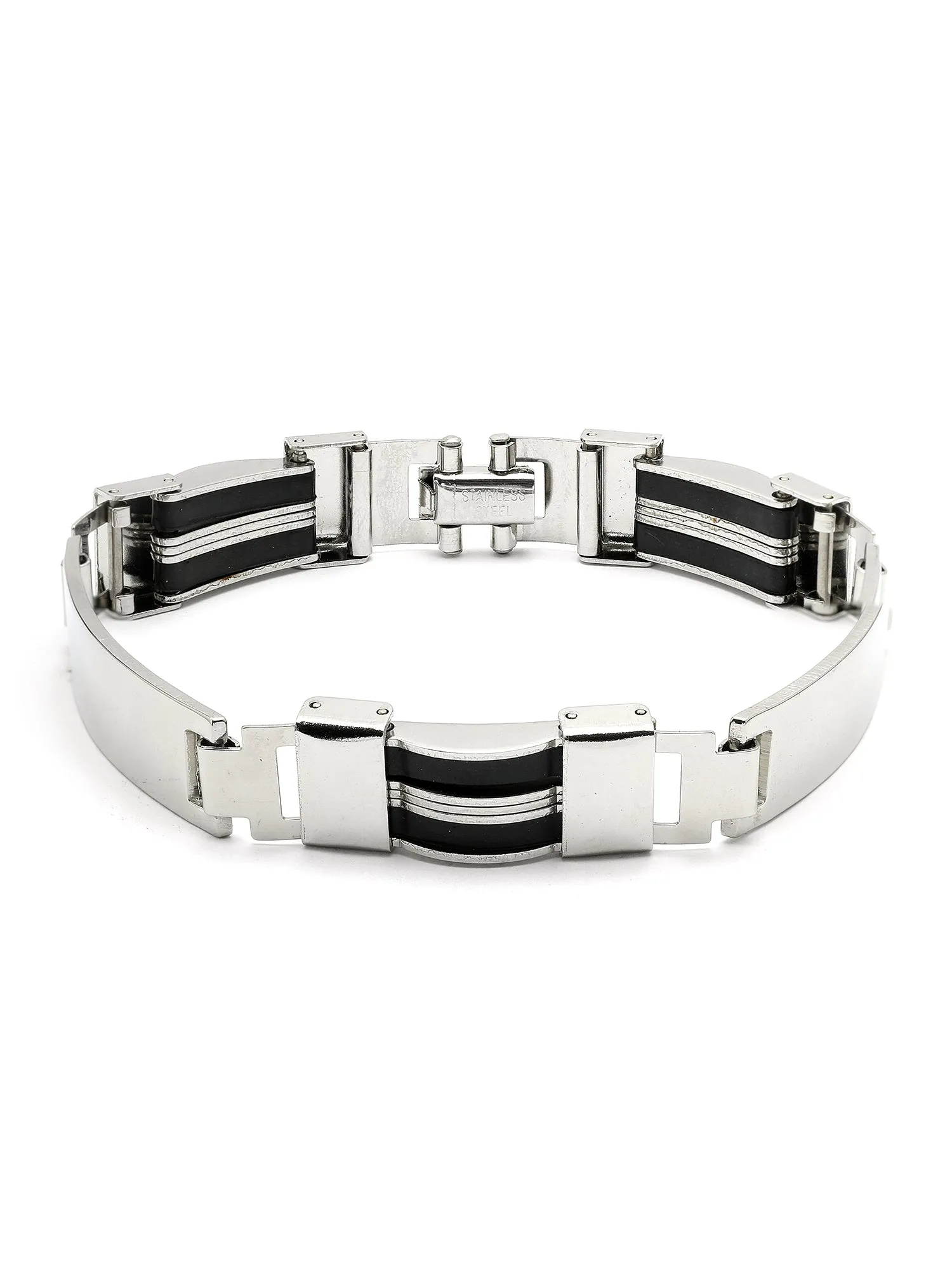 Bohey by KARATCART Men Silver Plated Link Bracelet