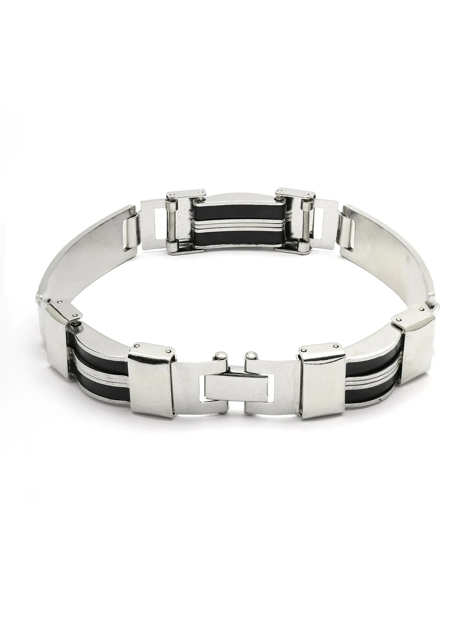 Bohey by KARATCART Men Silver Plated Link Bracelet