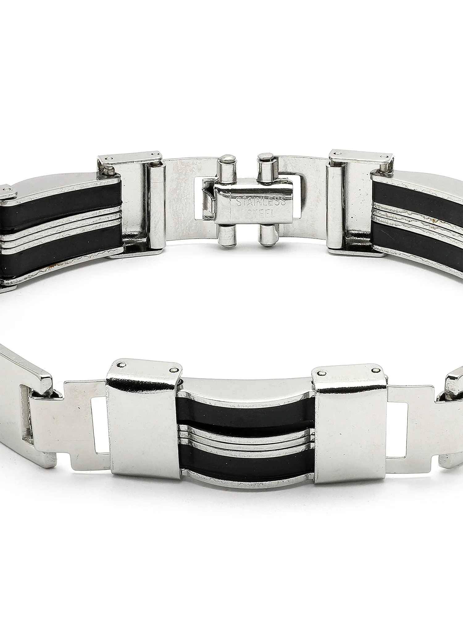 Bohey by KARATCART Men Silver Plated Link Bracelet