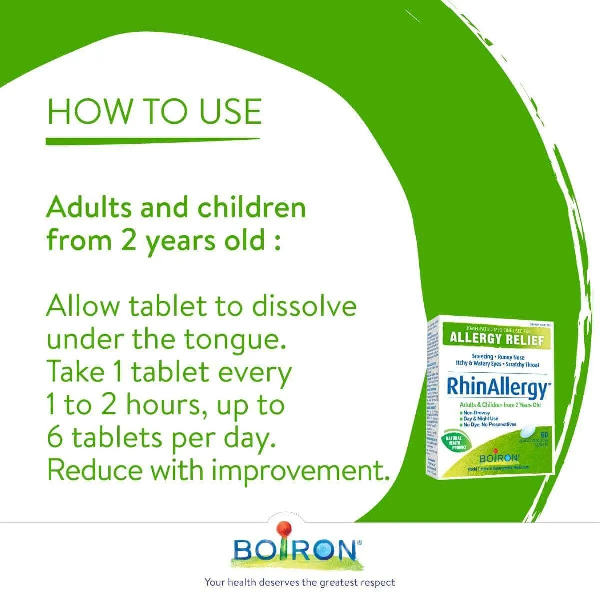 Boiron RhinAllergy 60 Dissolving Tablets