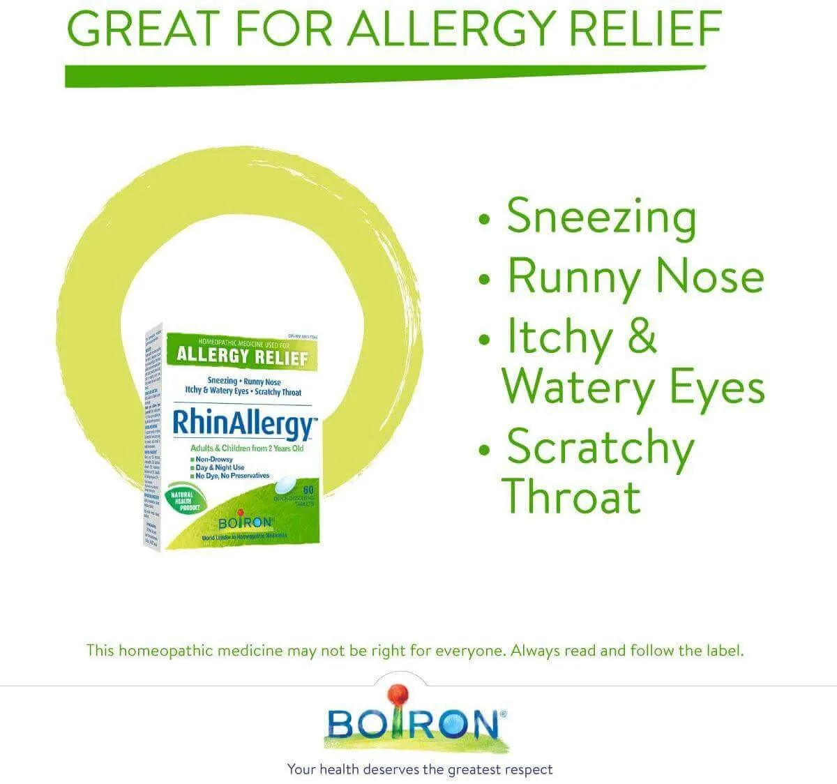 Boiron RhinAllergy 60 Dissolving Tablets