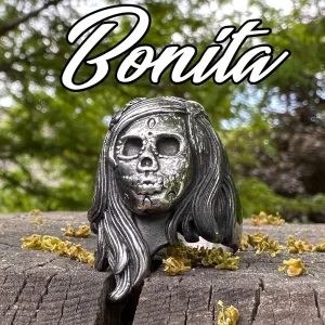 Bonita - Sugar Skull aka Día de Muertos anillo (#308)