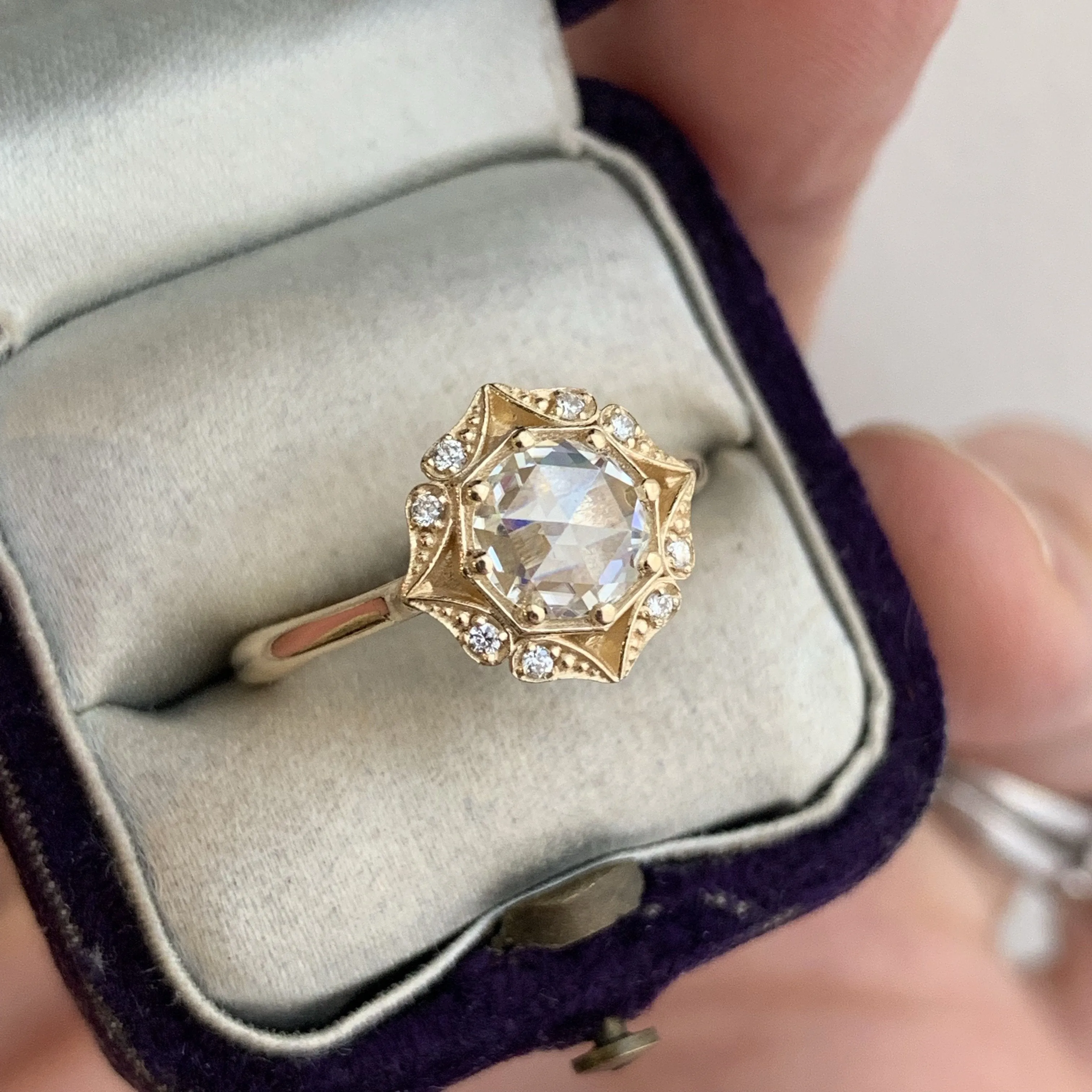 Bostonian Lila with Moissanite