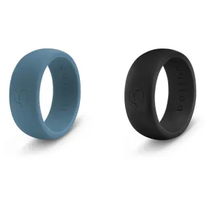 botthms Double Set - Black/Teal Silicon Rings