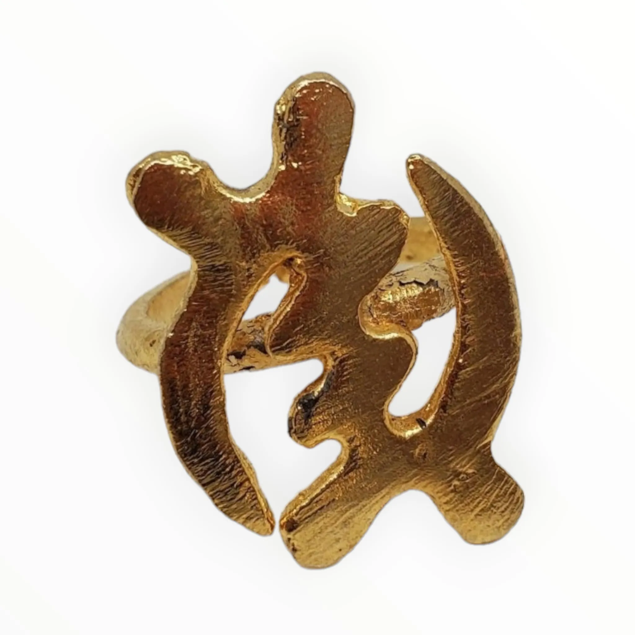 Brass Bronze Rings | Adinkra Symbol Gold | Geri's Bluffing Boutique