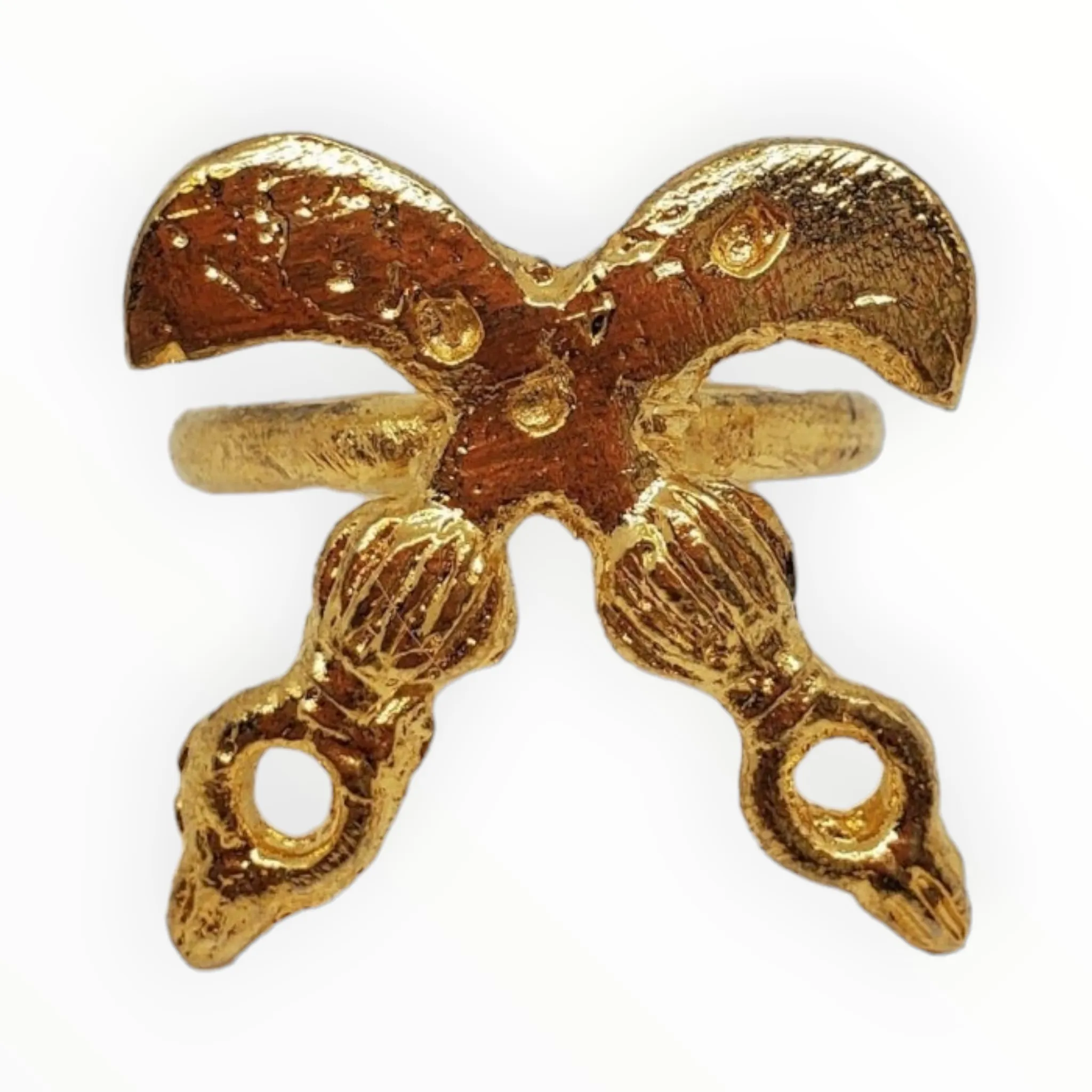 Brass Bronze Rings | Adinkra Symbol Gold | Geri's Bluffing Boutique