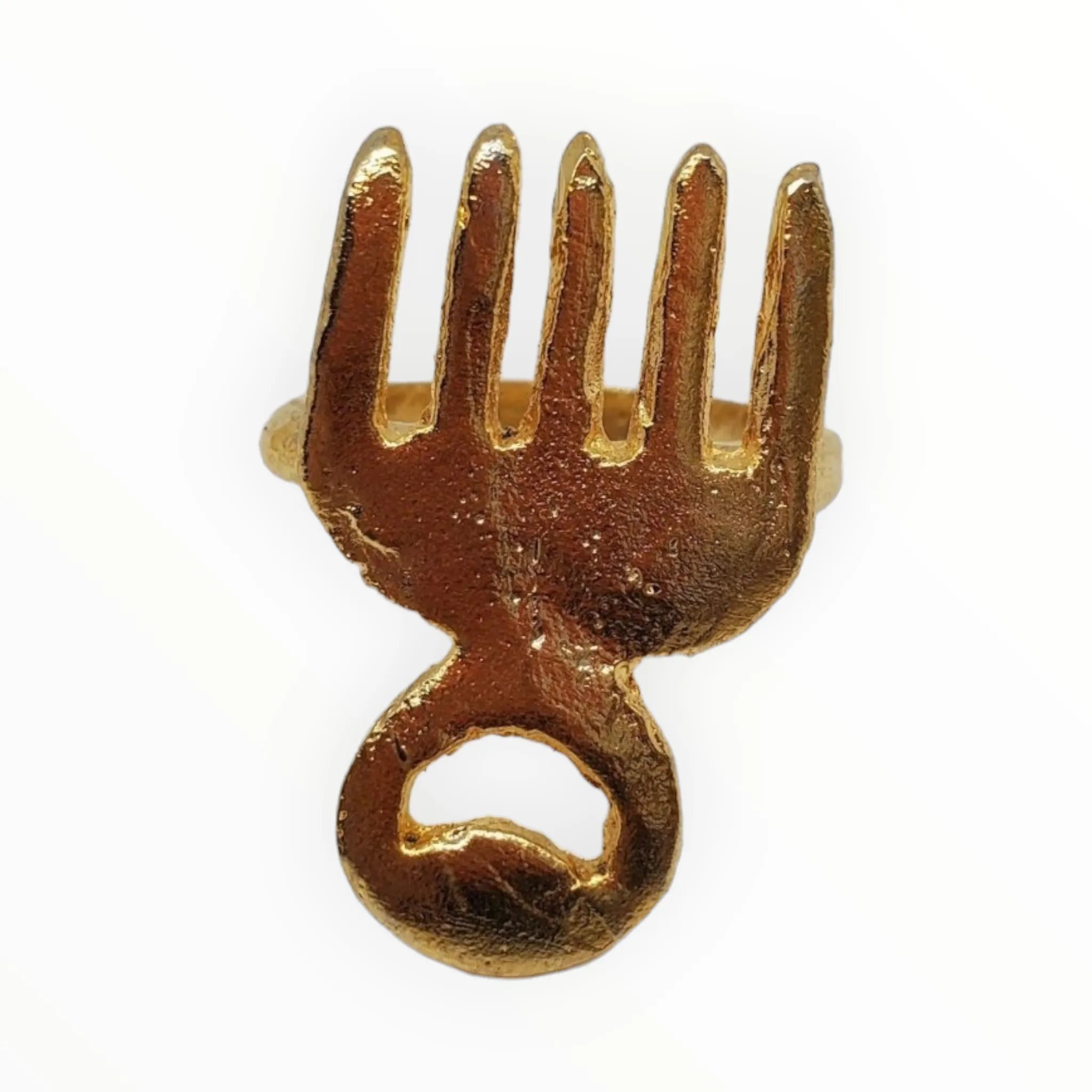 Brass Bronze Rings | Adinkra Symbol Gold | Geri's Bluffing Boutique