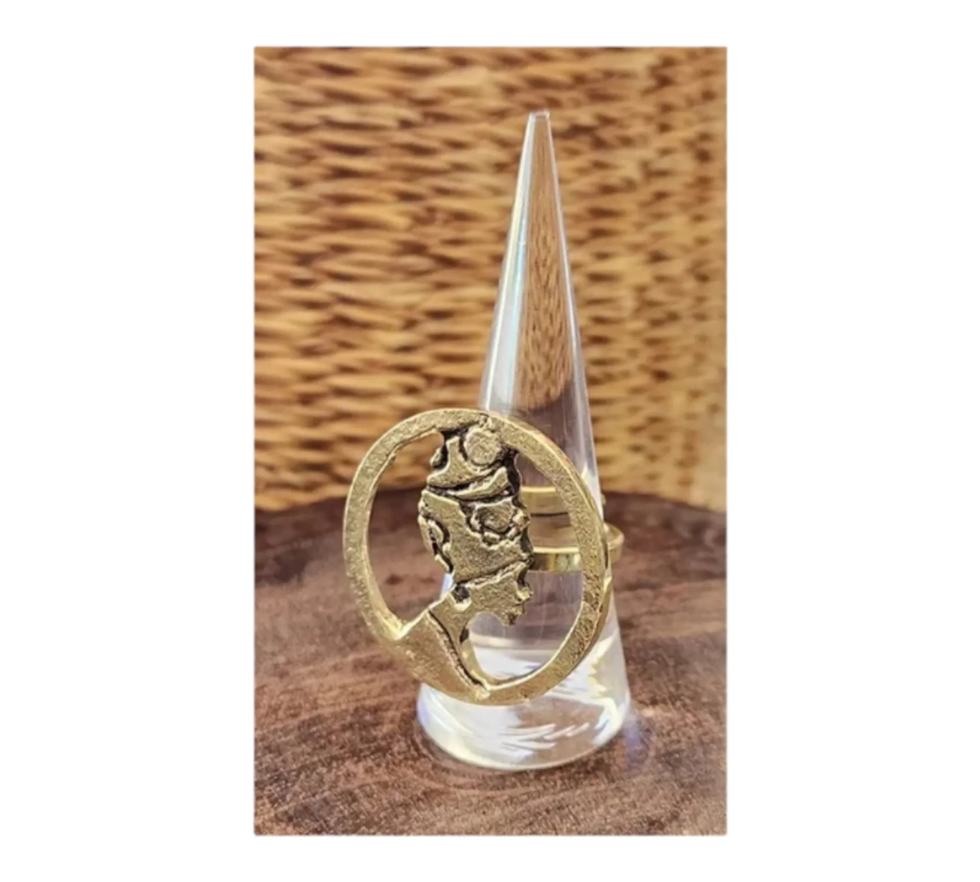 Brass Bronze Rings | Adinkra Symbol Gold | Geri's Bluffing Boutique