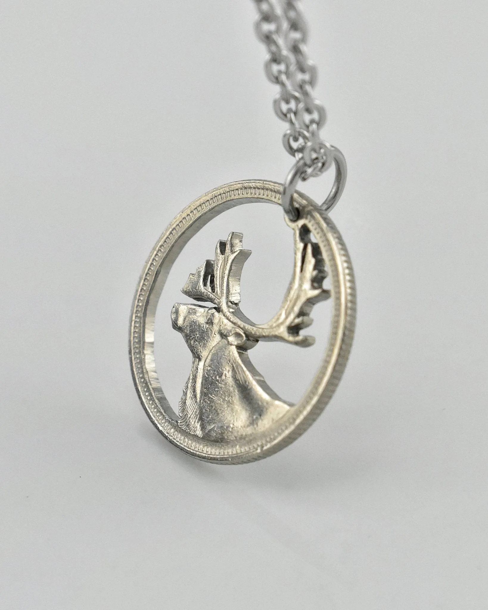 Canada - Caribou Cut Coin Pendant