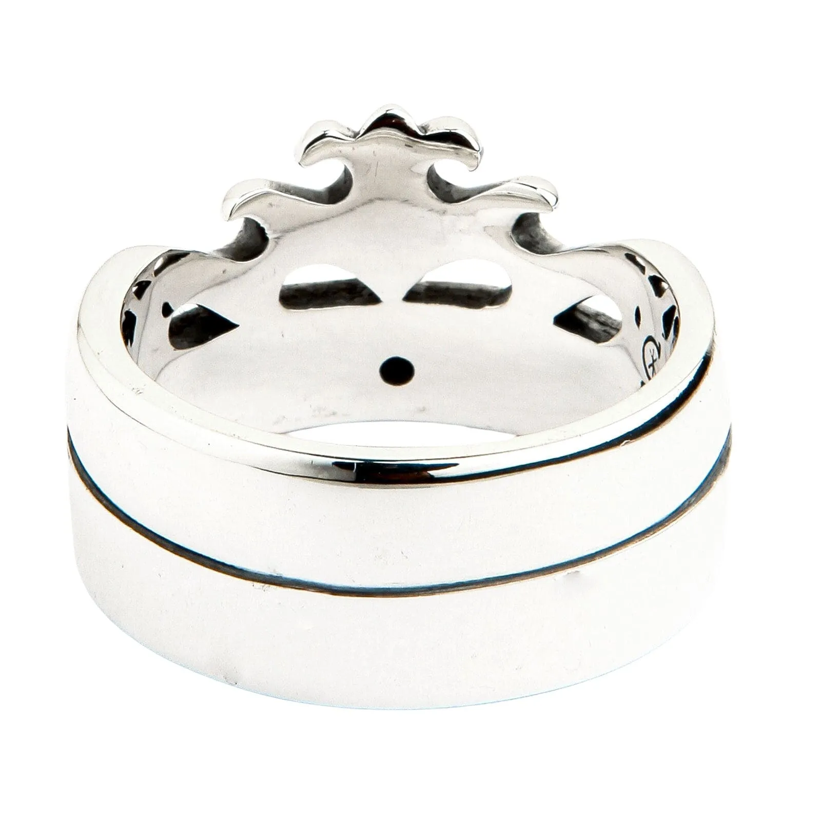 Celtic Crown Sterling Silver Band Ring