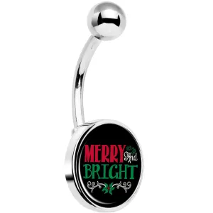 Christmas Merry Bright Belly Ring