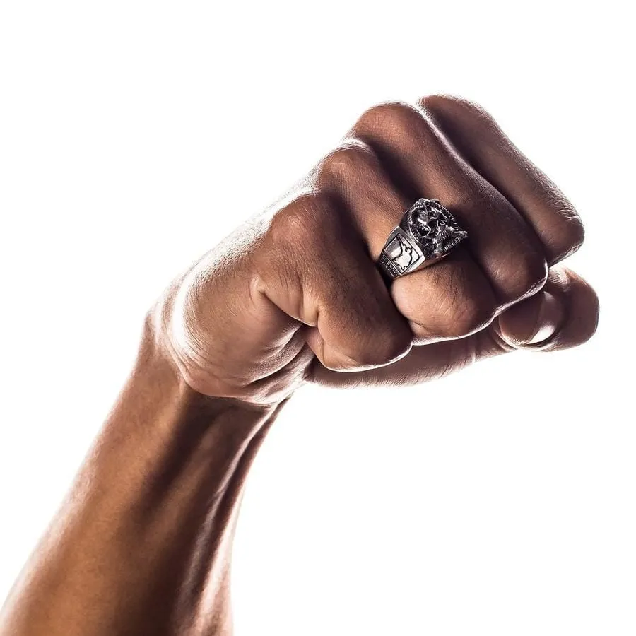 Cobra Skull US Army Sniper Sterling Silver Ring