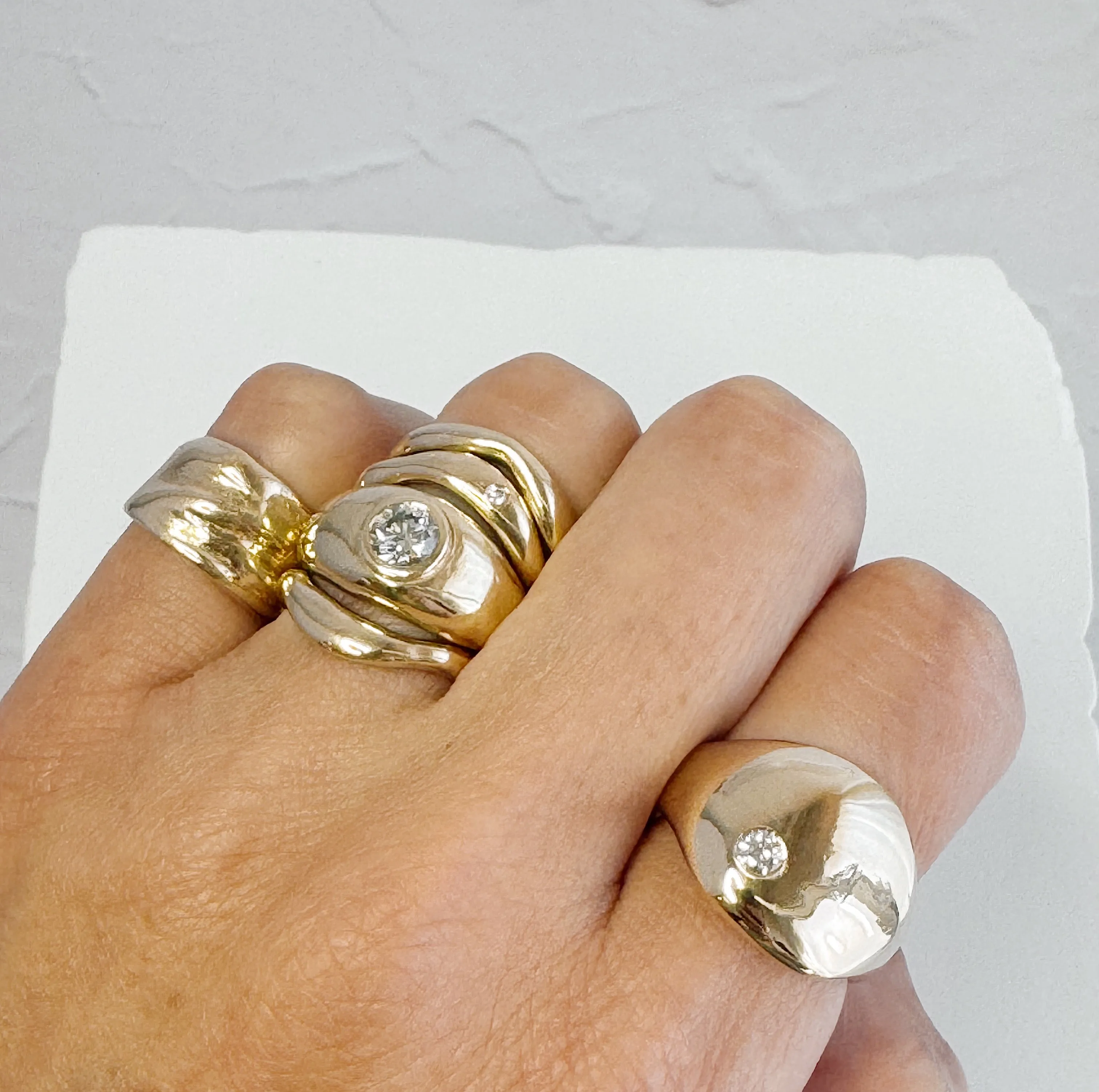 Cocoon Ring | Gold   Diamond