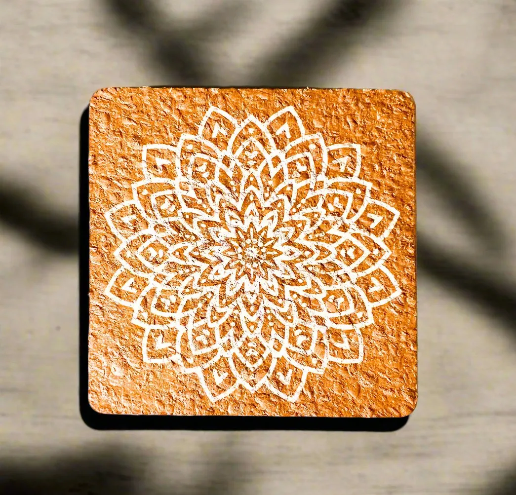CORK COASTERS PRINTED NATURAL SUSTAINABLE GIFT -SET OF 4