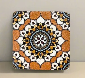 CORK COASTERS PRINTED NATURAL SUSTAINABLE GIFT -SET OF 4