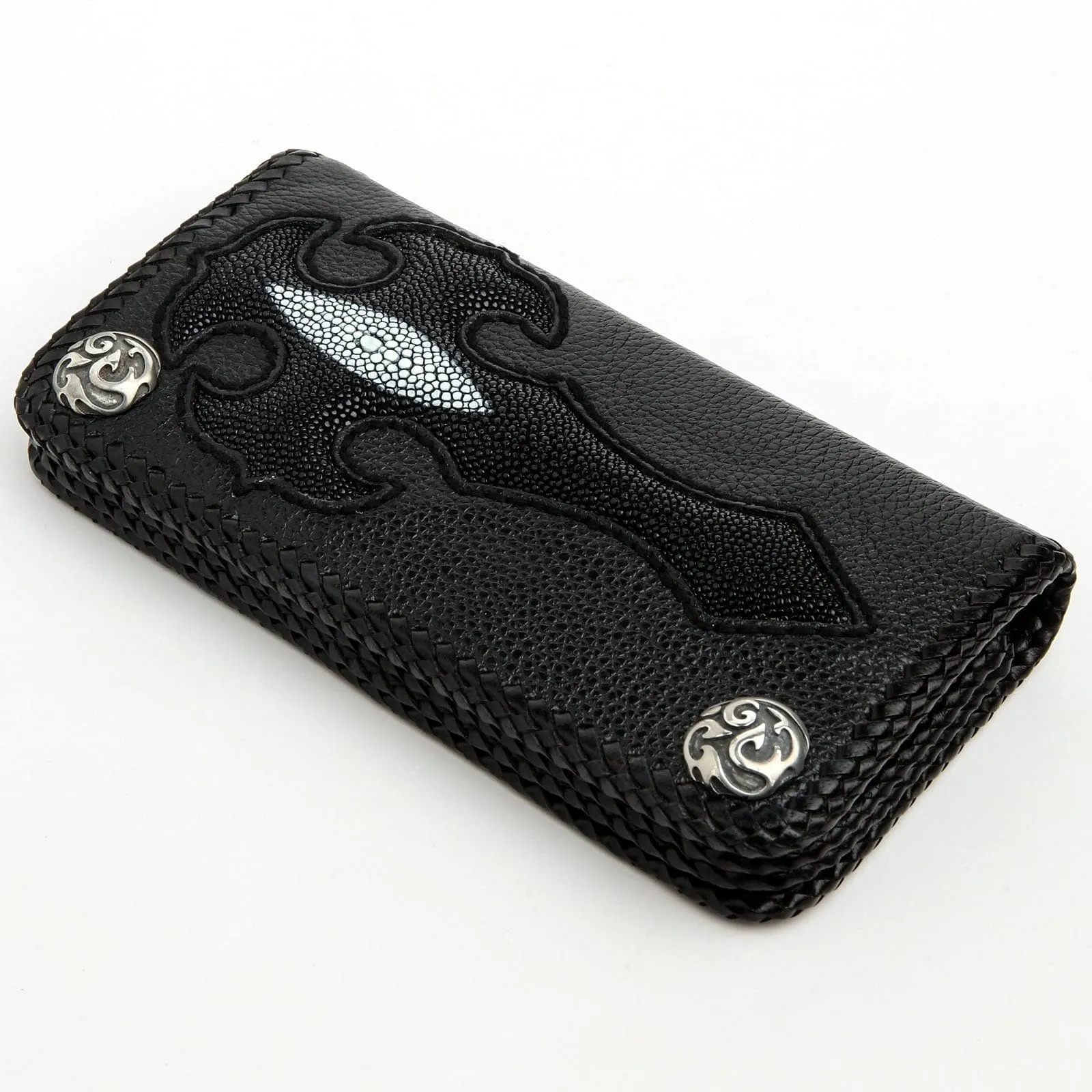 Cross Stingray Leather Long Biker Wallets