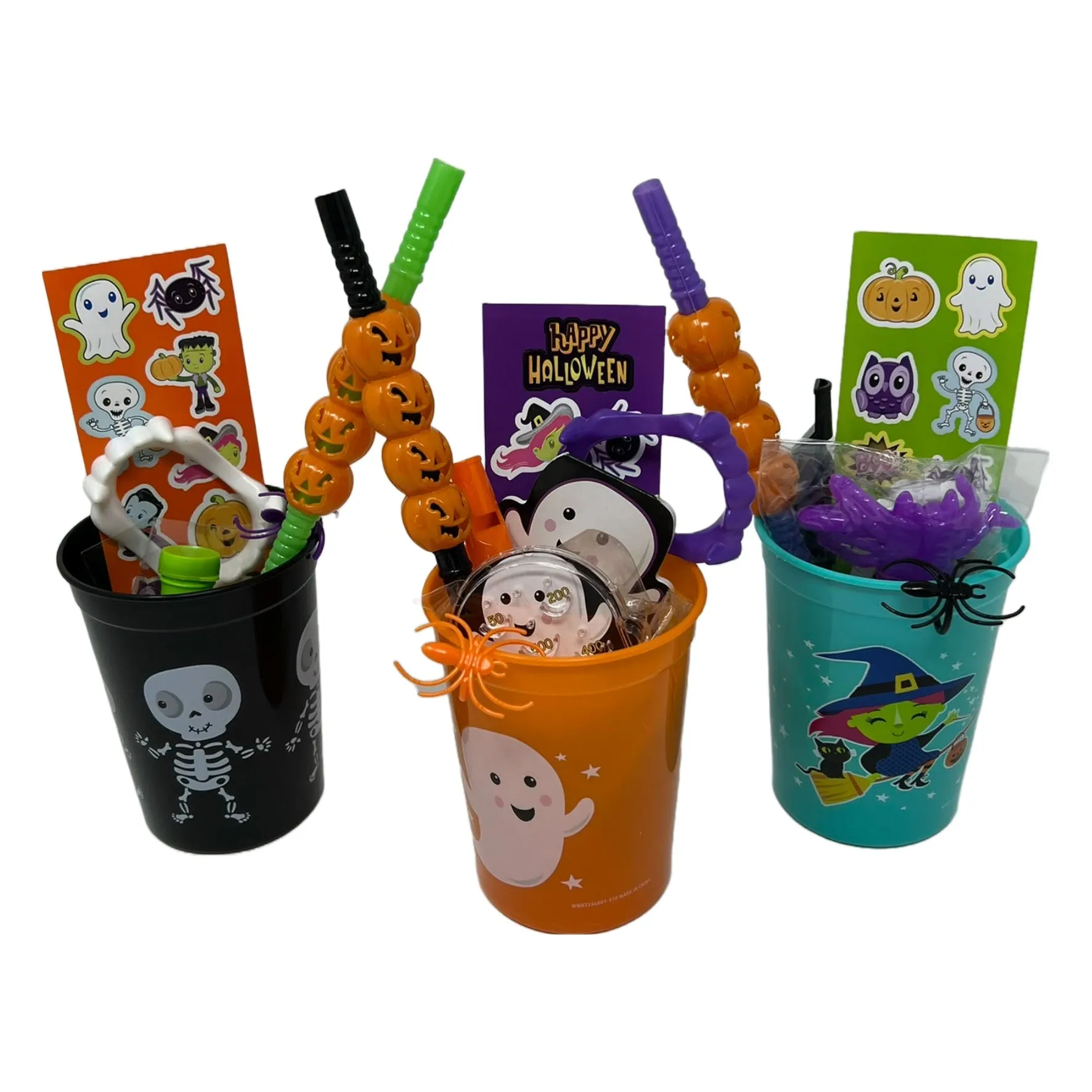 Cup-O-Treats Bundle, 8 Cups with Novelty Party Favors