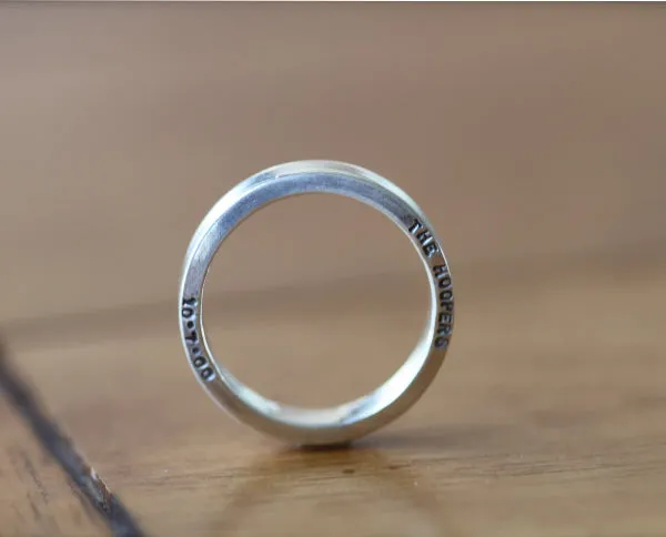 Custom Personalized Men's Wedding Band (S0334)