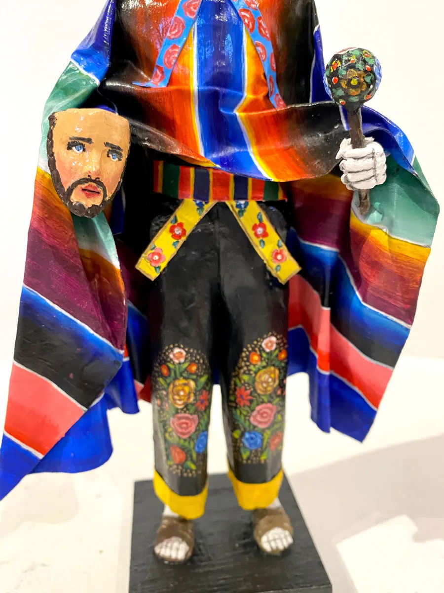 Day of the Dead Catrin Parachicos Chiapas Dance Mache Skeleton figure