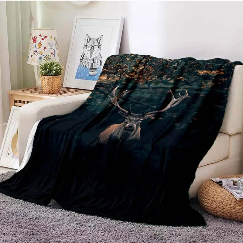 Deer 3D Printed Flannel Blanket